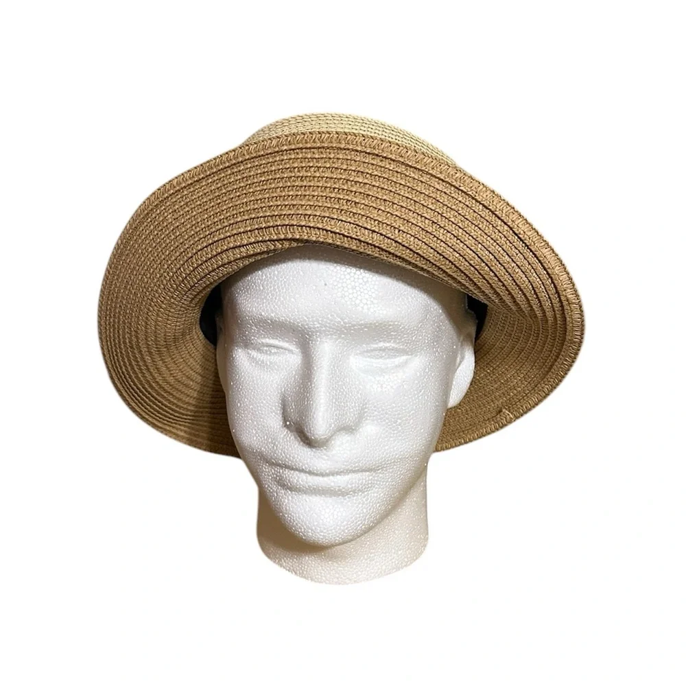 Packable Versatile Wide Rimmed Straw Hat with Vintage Look